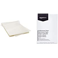 Los mejores  - Amazon Basics - Láminas para plastificar (A4- 100 unidades) + Papel multiusos para impresora A4 80gsm- 1 paquete- 500…